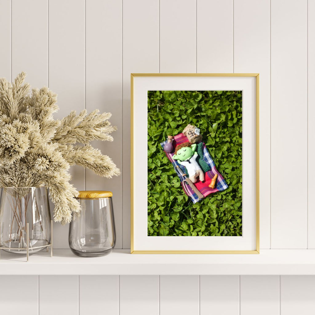 Clove Resting Atop Clovers 8x10