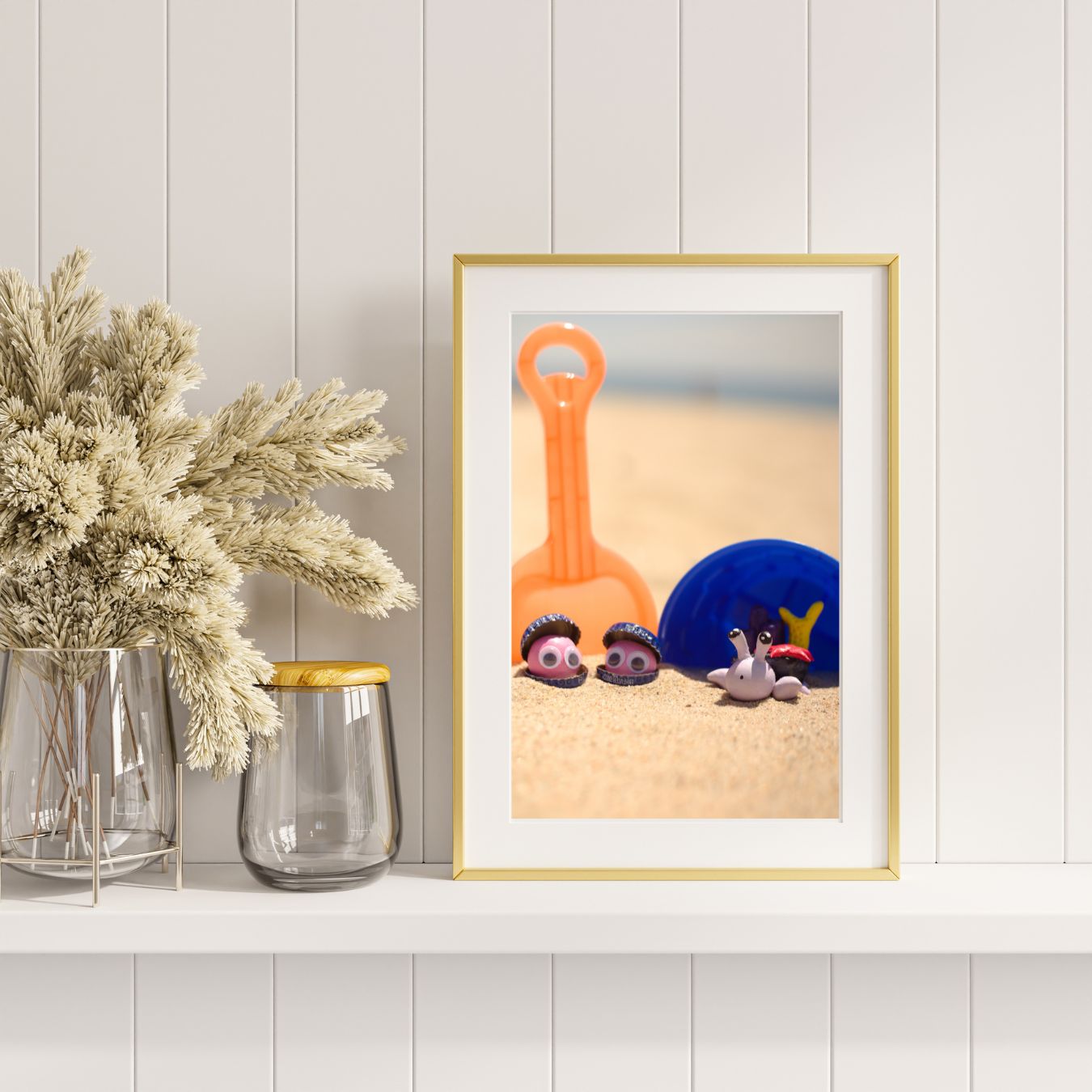 Clamcaps Hanging out with Corstacean 8x10