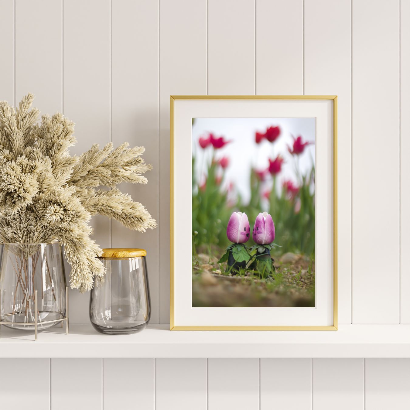 Gossibuds Among the Tulips 8x10