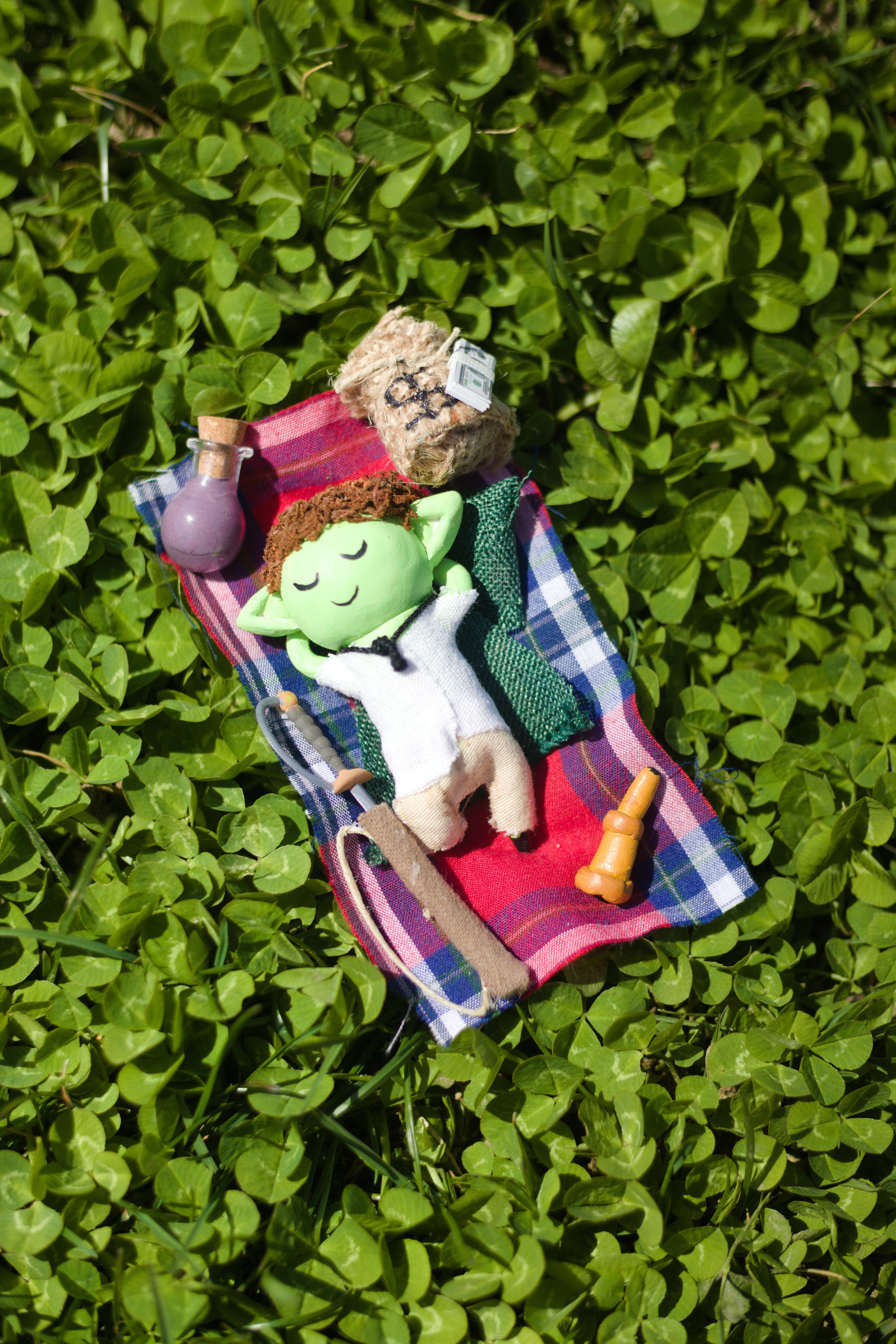 Clove Resting Atop Clovers 8x10