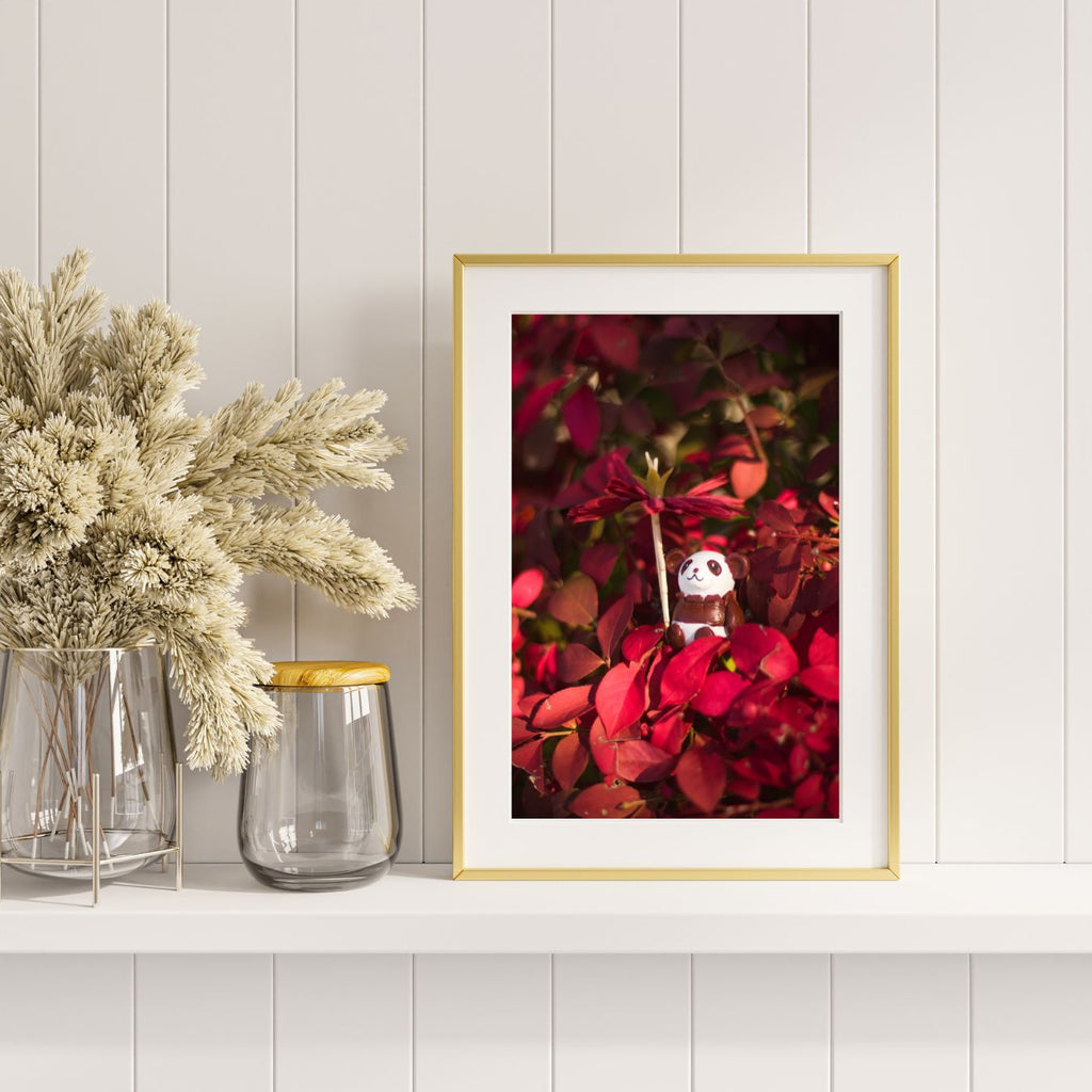 Pambrella Resting in Leaves 8x10