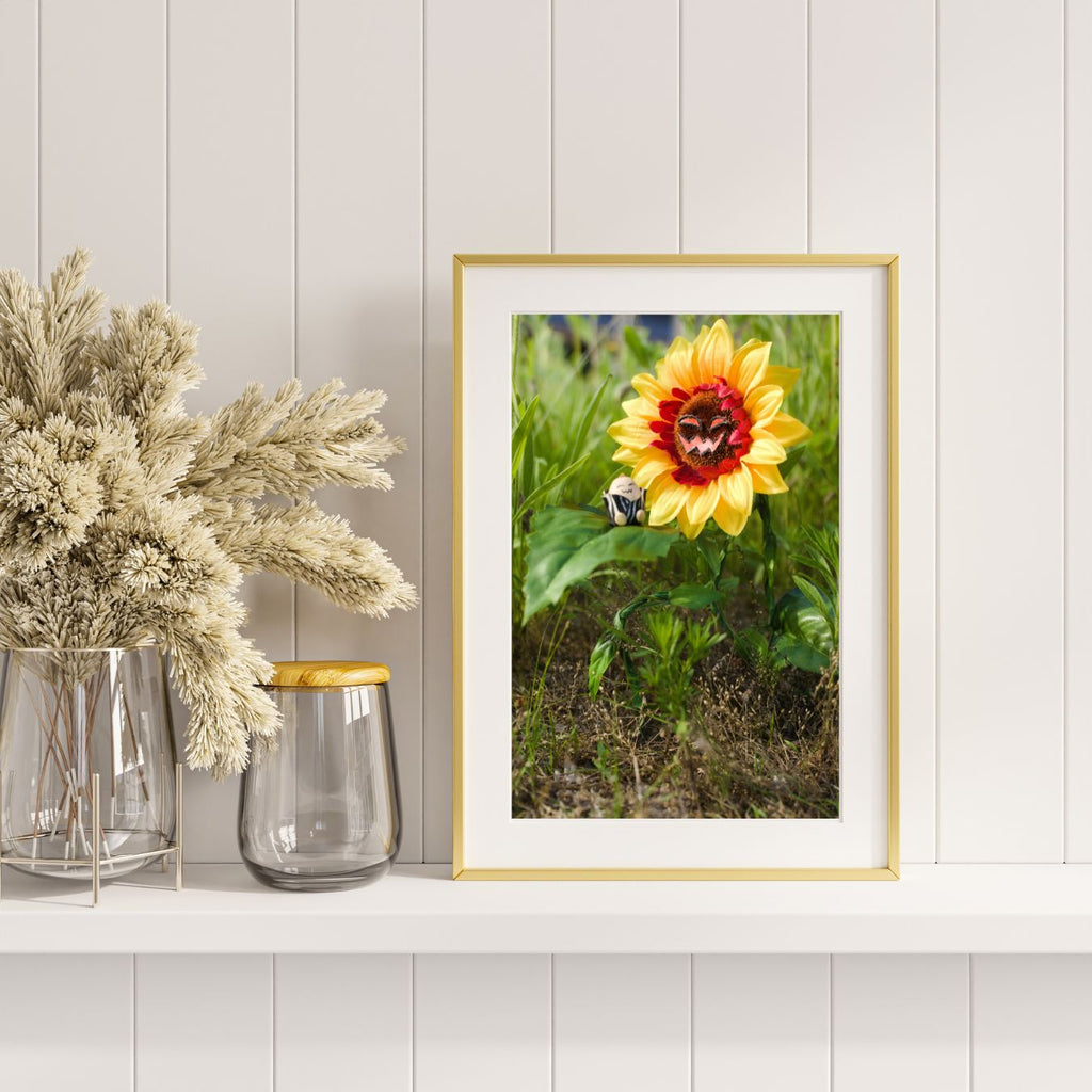 Sunscowler Holding Sunsee in Tall Grass 8x10