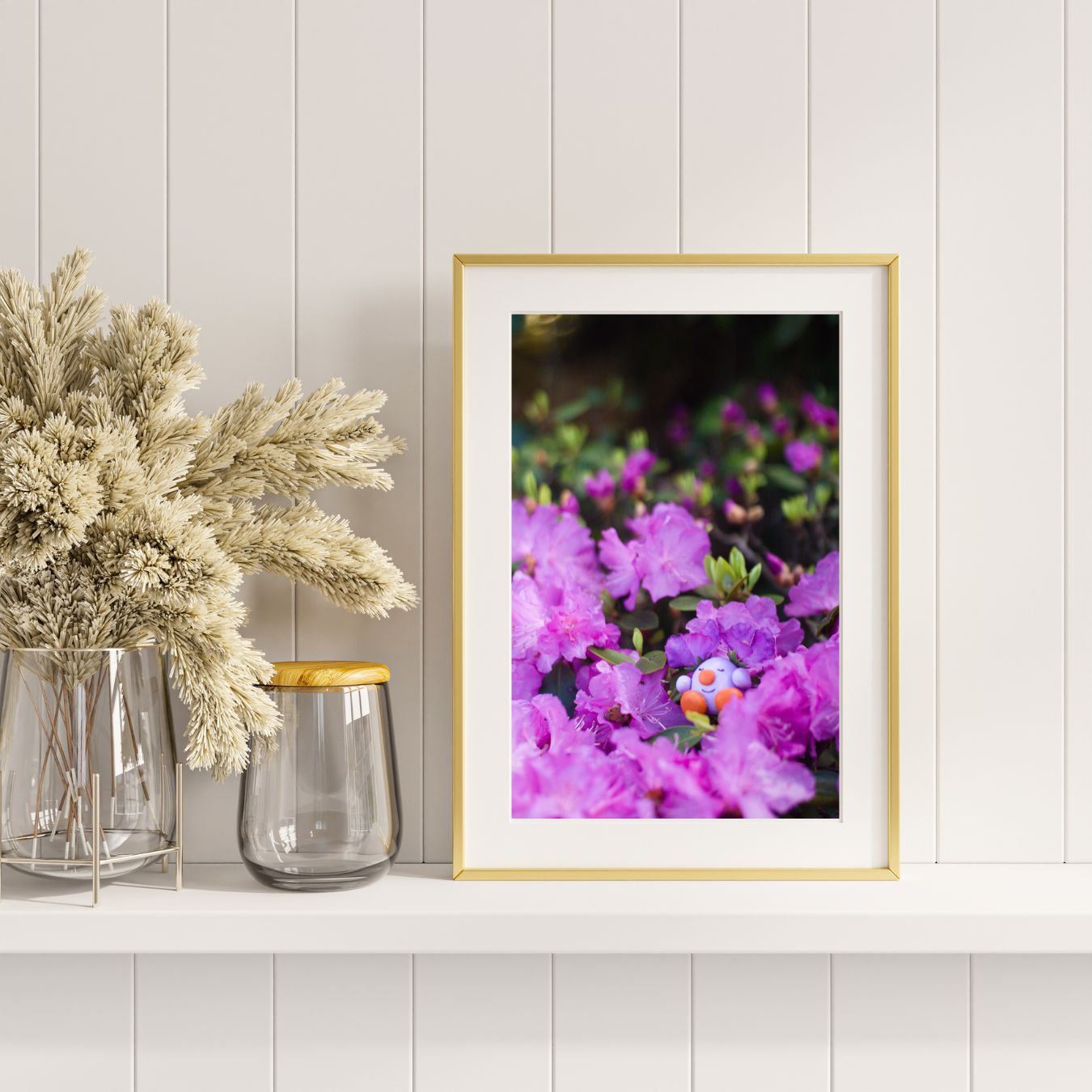 Tubulb Snoozing in Blooming Azaleas 8x10