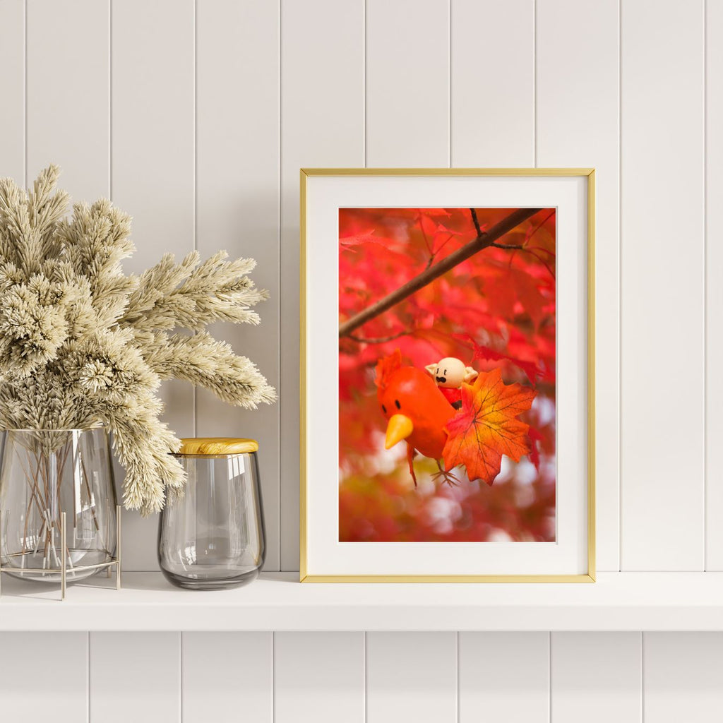 Panicked Pixae on a Warbleaf 8x10